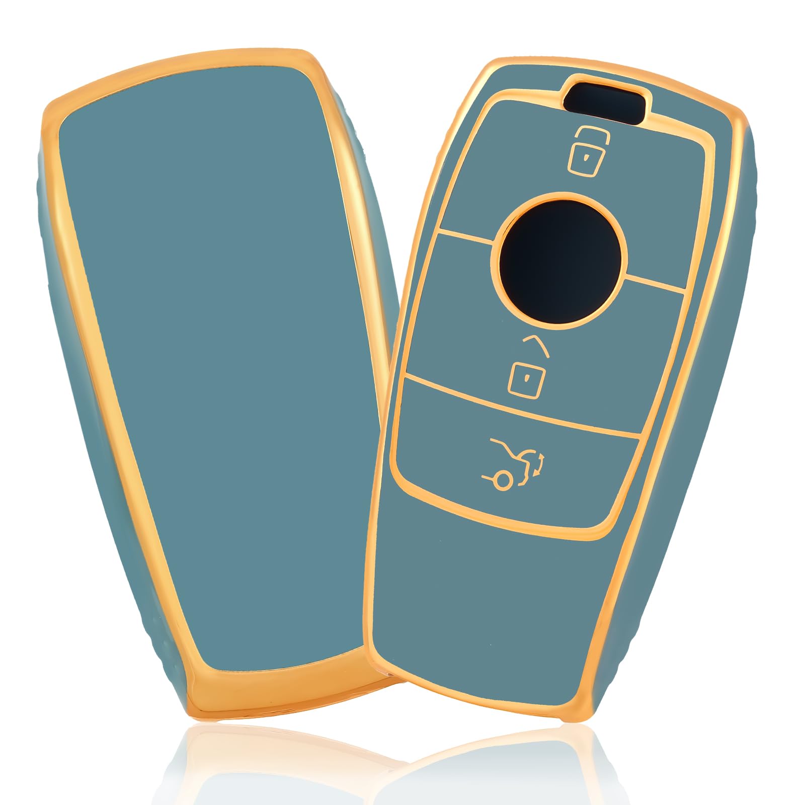 

[В ПУТЬ] Чехол для ключа ТПУ Чехол для ключа автомобиля Чехол для ключа Совместимый Mercedes Benz синий