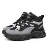 Fashion Boots for Men Outdoor Hiking Shoes Platform Sneakers Mid Top Lace Up Walking Shoes Thick Soled Anti Slip Casual Men Shoe