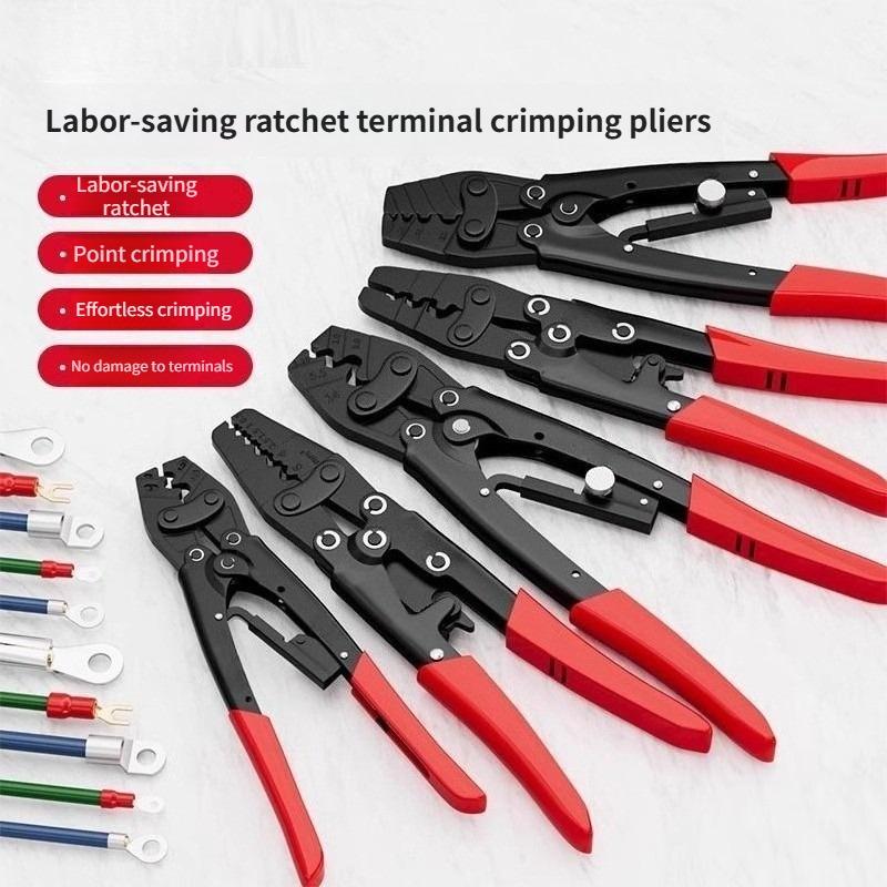 Ratchet wire pressing pliers, wire pressing pliers, cold pressing terminal pliers, bare terminal OTUT wiring pliers