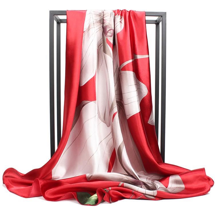 Vysoce kvalitní luxusní hedvábné šátky čelenka Šály Šála na krk pro ženy Řetízek Hedvábný šátek Dámská ozdobná šála