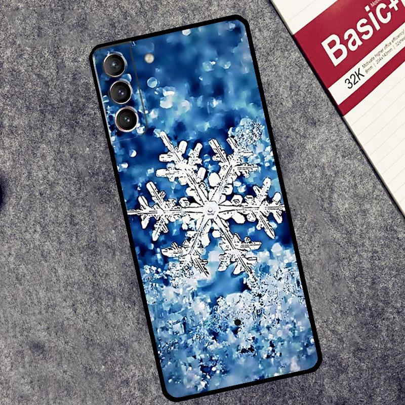 

Snow Snowflake Winter Case For Samsung Galaxy S25 S26 Ultra S20 S22 S23 S24 Ultra S21 Plus S10 S25 FE Cover Coque Galaxy S26Ultra