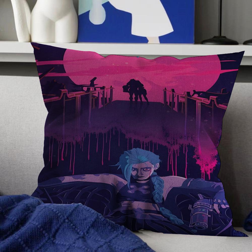 Game Arcane Legends Jinx Main Characters Art Pillow Gifts Home Office Furnishings Bedroom Sofa Car Cushion Cover Case 45x45cm