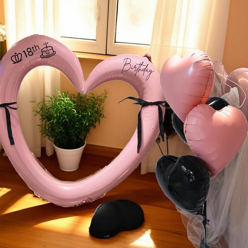 Love Heart Photo Frame Balloon for Valentine's Day, Proposals & Kids' Birthday Party Decorations