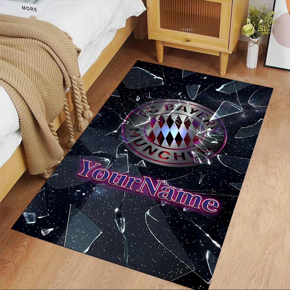 Bayern Munich Customized Name Area Rug Suitable for Living Rooms Study room Playrooms Entryway Anti-slip Rug Decorate Offices Gift for Festivals