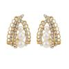 French Design Lace Skirt Pearl Stud Earrings Niche High-End Light Luxury Fashion Earrings Unique Personality Earrings