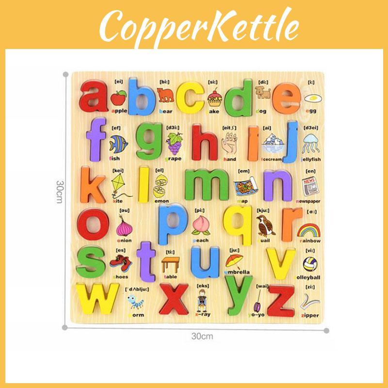 Quality Children Wooden Toy Alphabet Jigsaw Puzzle Educational Gift**