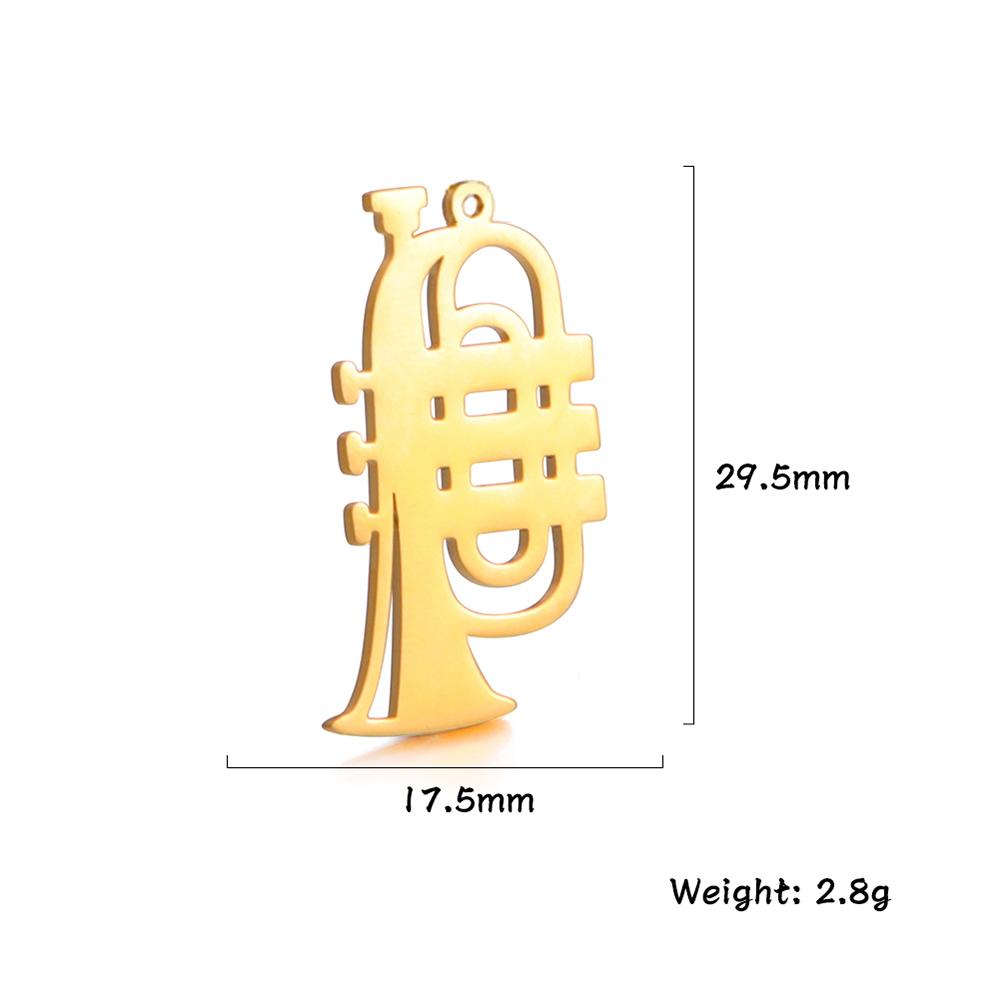 Teamer 5 Stück/Los Musiknote Musikinstrument Anhänger Edelstahl Charms Für Halskette Armband Herstellung Schmuck Großhandel Neu