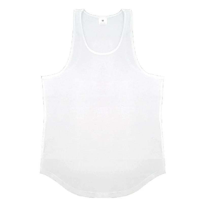 

Muscleguys Summer Mens Running Vests Cotton Gym Sleeveless Shirt Fitness Tank Top Bodybuilding Stringer Clothing Workout Muscle Tanktop XXL белый