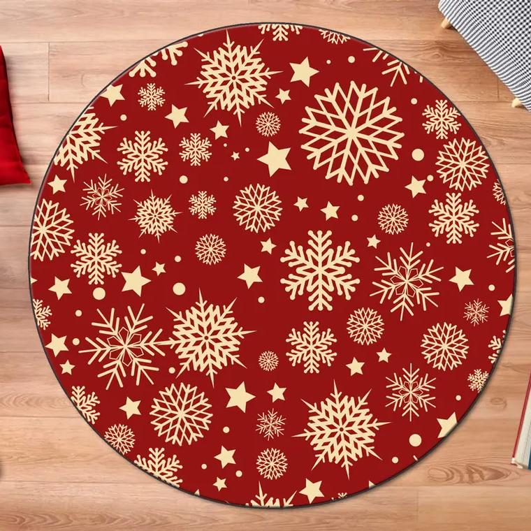 Weihnachten Runder Teppich Waschbarer Schlafzimmerteppich Drehstuhl Bodenmatte Schlafzimmer Wohnzimmer Lustige Kinderzimmer Bodenmatten