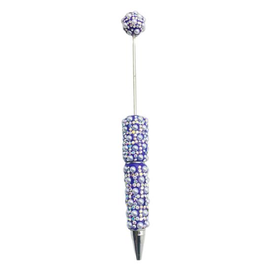 Personalized Gift Pen DIY Beadable Pen, Rhinestone Faux Pearl Ballpoint Fancy Glitter Stationery for Crafts Crafting, Student Office Writing
