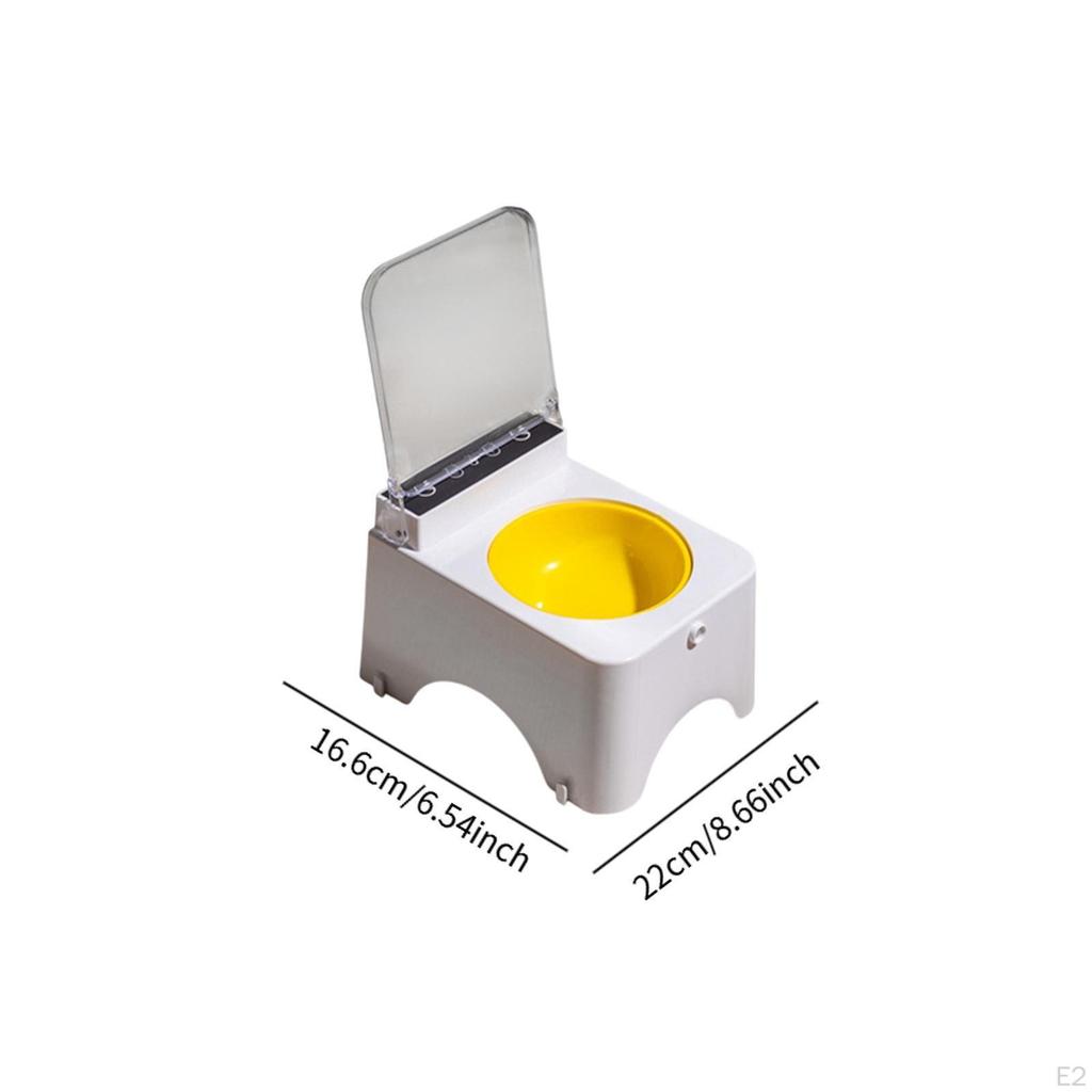 Cat Bowl with Raised Stand Auto Open Cover Pet Protect Pet's Neck for Cats Dogs Stable Smart