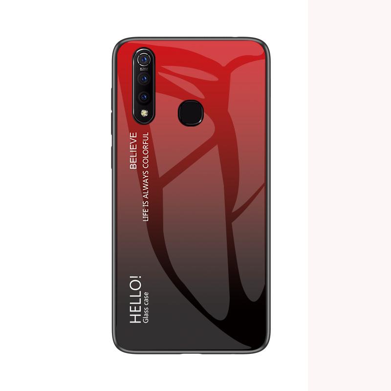 For VIVO Z5X Case Fashion Hard Tempered Glass Luxury Gradient Protective Back Cover Case For Vivo Z5x Z5 X Vivoz5x Phone Shell