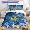 Juego de Ropa de Cama Estampado de Leeds United Football de 3 Piezas, Cómodo y Amigable con la Piel Juego de Funda Nórdica para Dormitorio