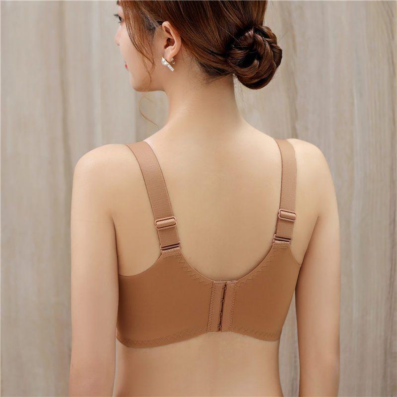 Women's Thin Section of Anti-sagging Polymerization Bra To Collect Vice Breasts Large Breasts Show Small Upturned Bra Without Steel Ring