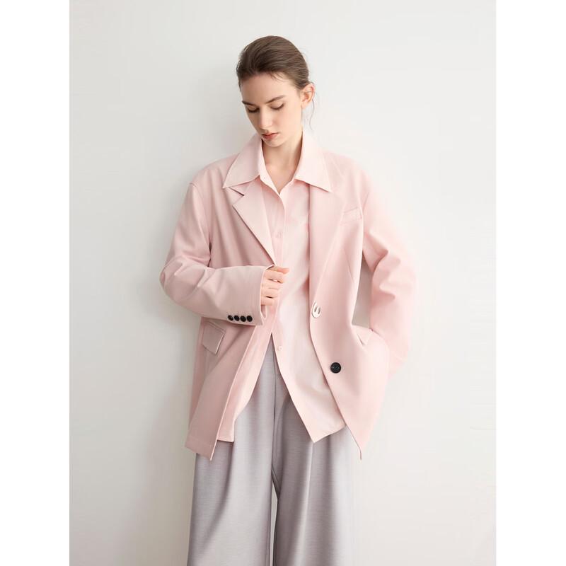ELLE Women s Oversized Color-block Blazer L
