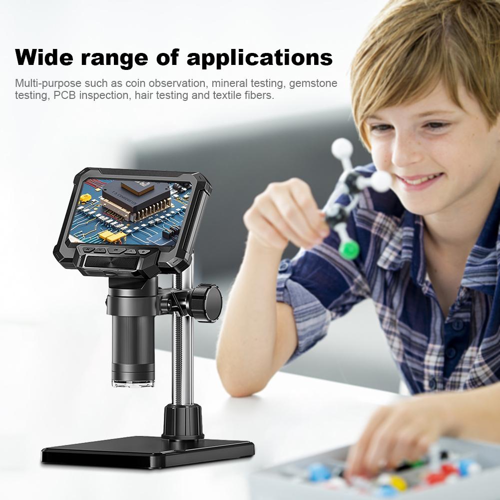 4,3 Zoll Münzmikroskop 1000-fache Vergrößerung Lötmikroskop 1080P Münzlupe für Elektronikreparatur Fehler Münzen