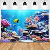 Underwater World Backgrounds for Photographs Ocean Fish Coral Fish Tank Decor Aquarium Scene Portrait Backdrop Shooting Props