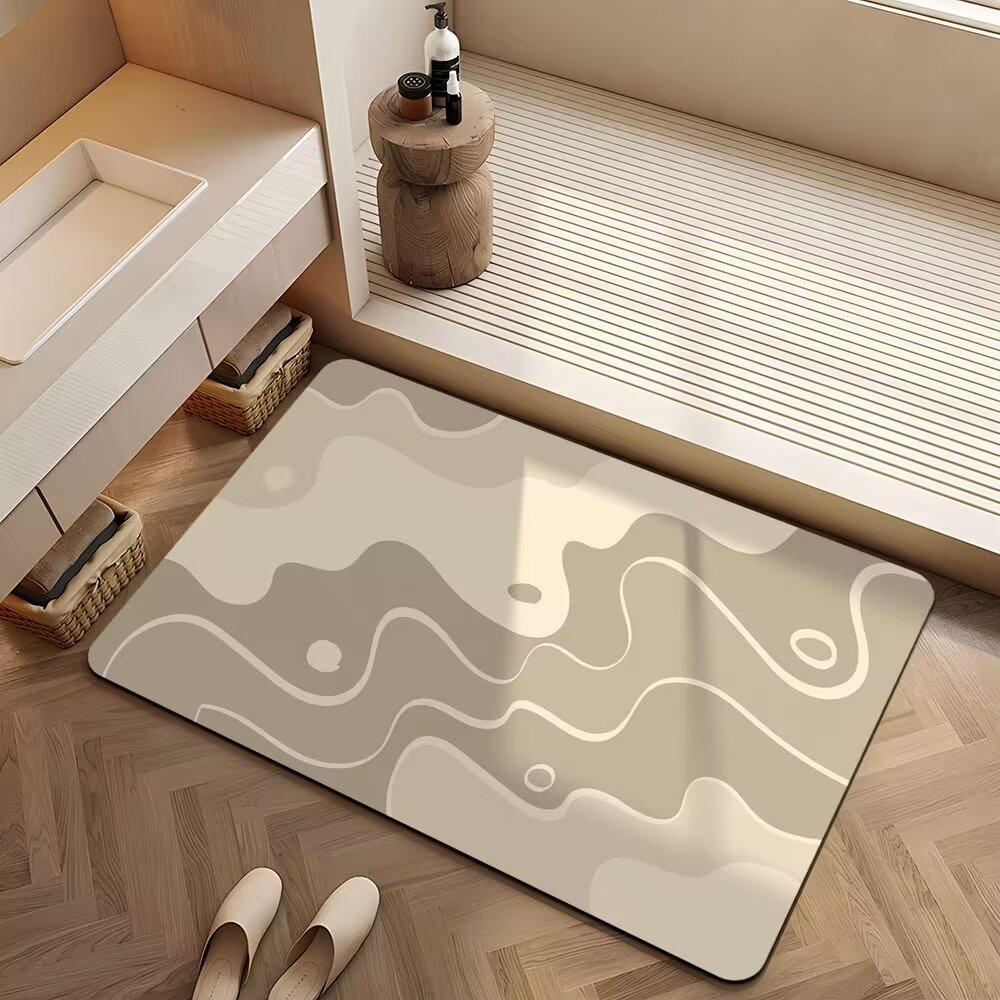 Creamy Air Bathroom Floor Mat Bathroom Water Absorption Quick Drying and Anti Slip Foot Mat Diatom Mud Soft Pad Foot Mat