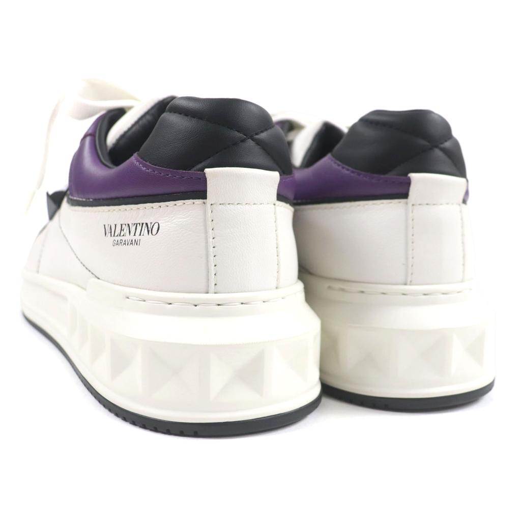 Pristine Valentino Garavani sneakers One Stud Purple white leather mens 40 XY2S0E71 Used