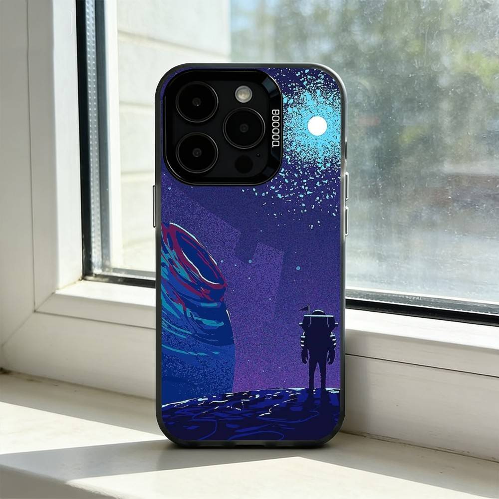 Cool Outer W-Wilds Phone Case For iPhone 17,16,15,14,13,12,11 Plus,Pro Max,XS,Colored Silver Plated Inside Cover