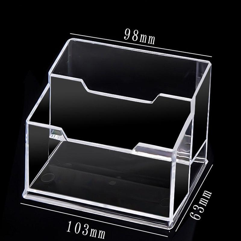 

Подставка для визиток Креативный прозрачный акриловый ящик для хранения карточек Бизнес Большая вместимость Коробка для карточек