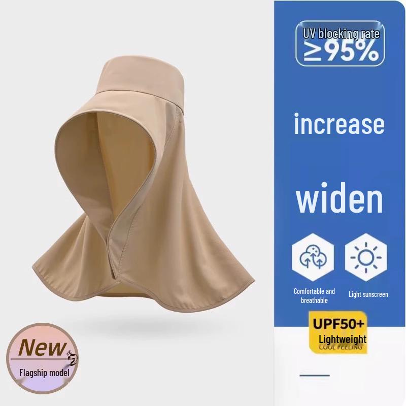 Women's Sun Protection Hat with Full Face, Neck, and Shoulder Coverage - Extra Large Shawl Style Fisherman Hat for Summer