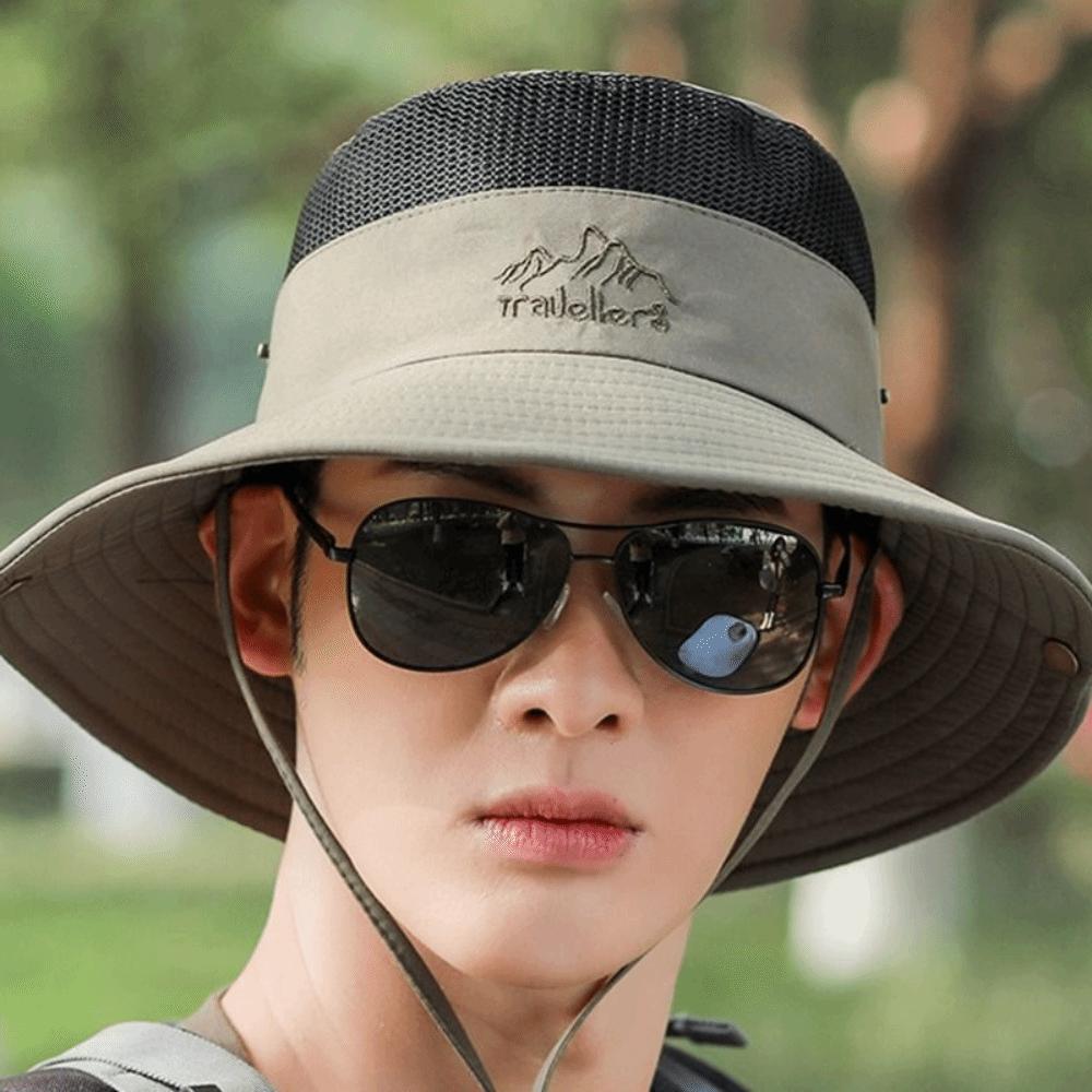 For Men Outdoor Cycling Cap Polyester Bucket Hat With Neck Flap Women Sun Hat Summer UV Protection