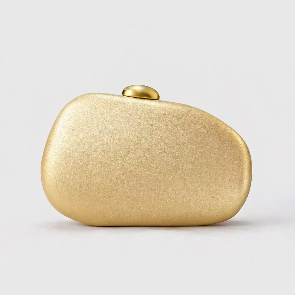 Pu Gold Shape Bag One-Shoulder Crossbody Fashion Personality Celebrity Dinner золотой