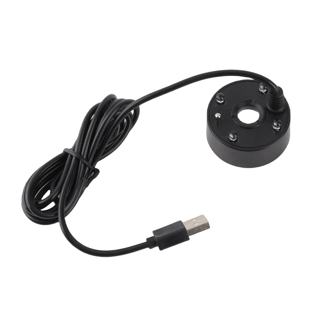 Mist Maker USB Colorful LED Lights 5V Ultra Sound Fountain Atomizer for Pond Rockery Fish Tank Sink Black