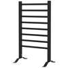 Electric Towel Warmer, Wall-mounted or Freestanding, 8 Bars, 2/4 Hour Timer, Aluminum Alloy, 53x35x90cm, Black