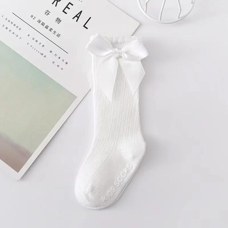 Red Bow Tie Knee High Tube Socks Girls' Christmas Stockings Infants Toddlers Soft Cotton Children Non Slip Floor Socks Baby Gift