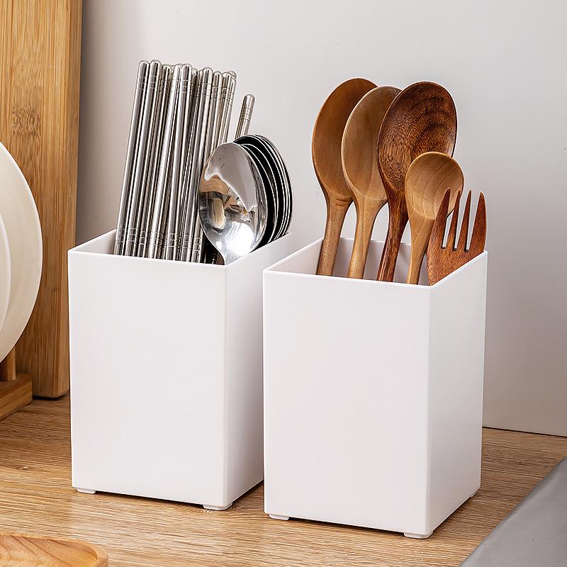 Multi-functional Chopstick and Spoon Storage Rack with Draining Feature