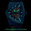 WINNER Sports Triangle Skeleton Automatic Men Watch Luminous Pointers Fashion Rubber Strap Luxury Military Mechanical Watches
