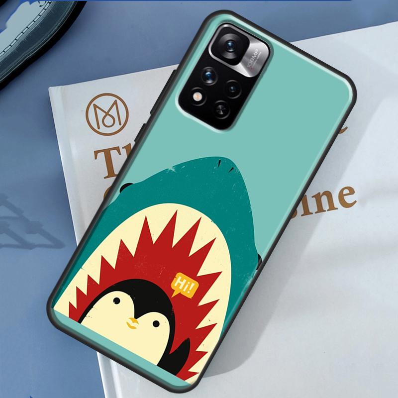 Penguin Case For Redmi 10 10A 10C 9 9A 9T 9C 12C For Redmi Note 12 11 Pro 10 Pro 8 9 Pro 10S 11S Cover