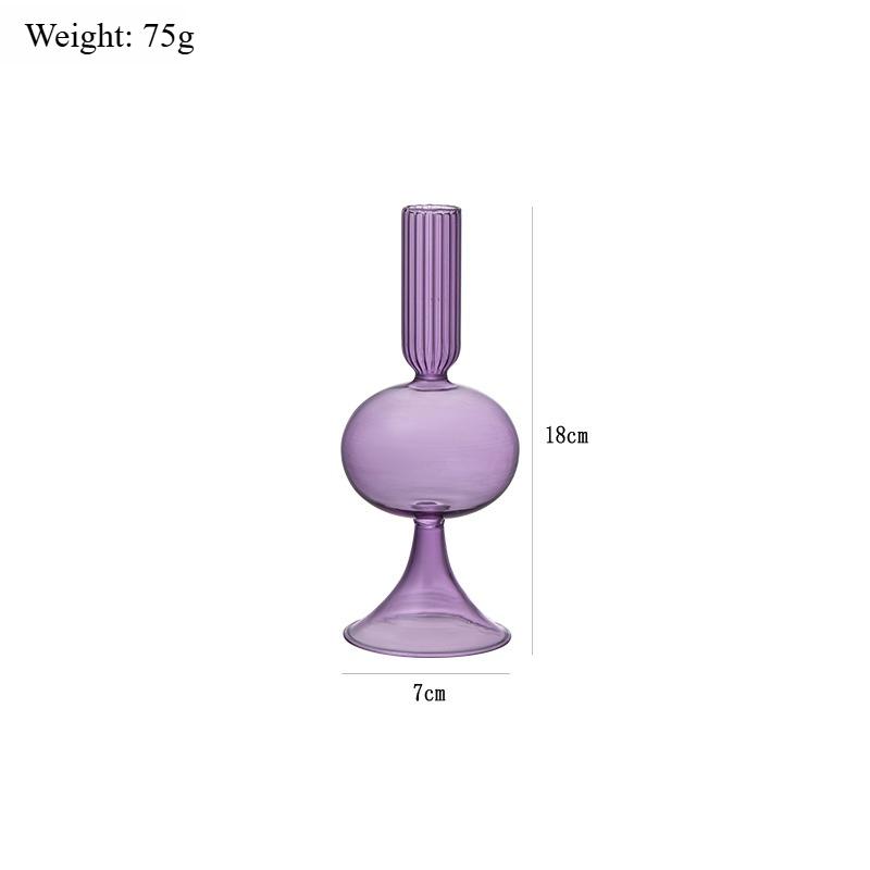 Creative European-style Glass Candlestick Home Decorations Wedding Table Centerpiece Party Decor Candlestick Housewarming Gift