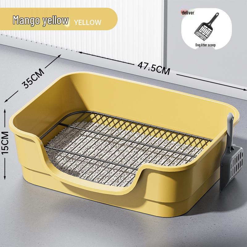 Dog Litter Box with Anti-Pee Pad Mesh Holder for Small, Medium, and Large Dogs