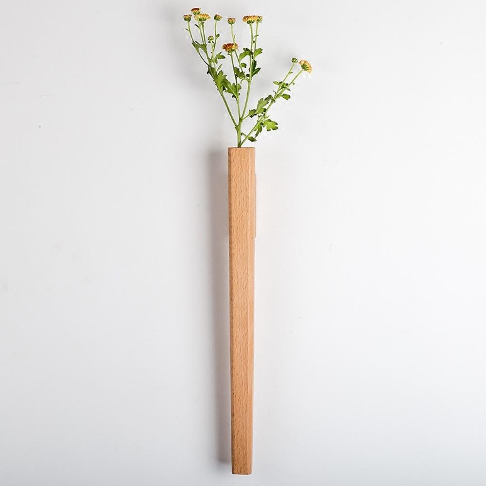 

Creative Wooden Vase Wall-mounted Wall Decoration Flower Inset Bottle Plant Hydroponic Flowerpot Home