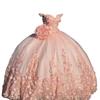 Ein-Schulter 1011 Hochzeitskleid neue Braut schwere Stickerei rosa große Schleppe auf der Flucht Prinzessin kleines Hauptkleid Frau