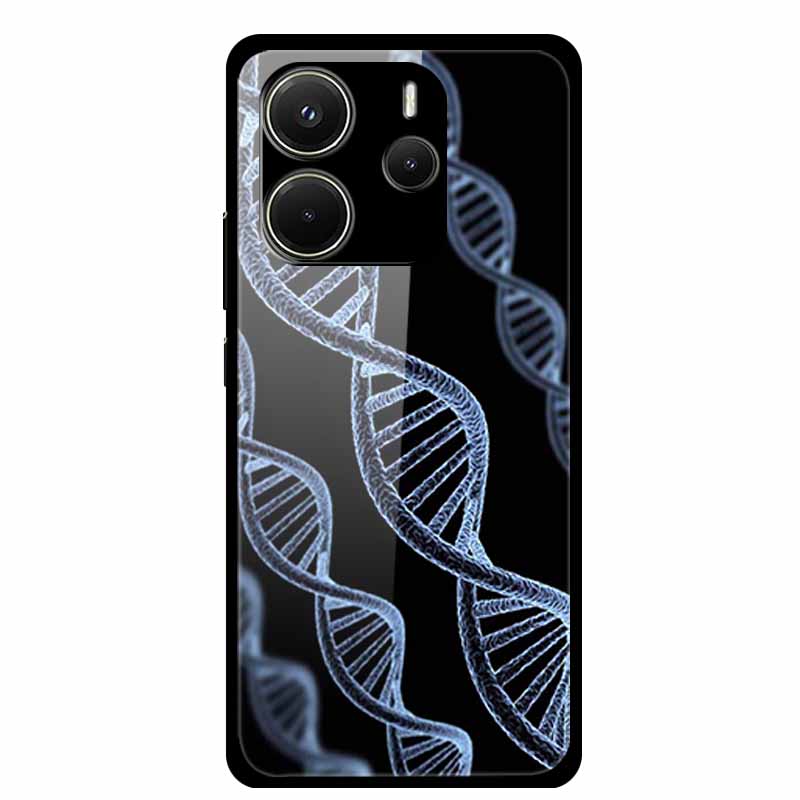 For Redmi Note 14 4G Phone Case Note14 Coque Hard Tempered Glass Back Cover For Xiaomi Redmi Note 14 5G Case Shell Soft Bumper