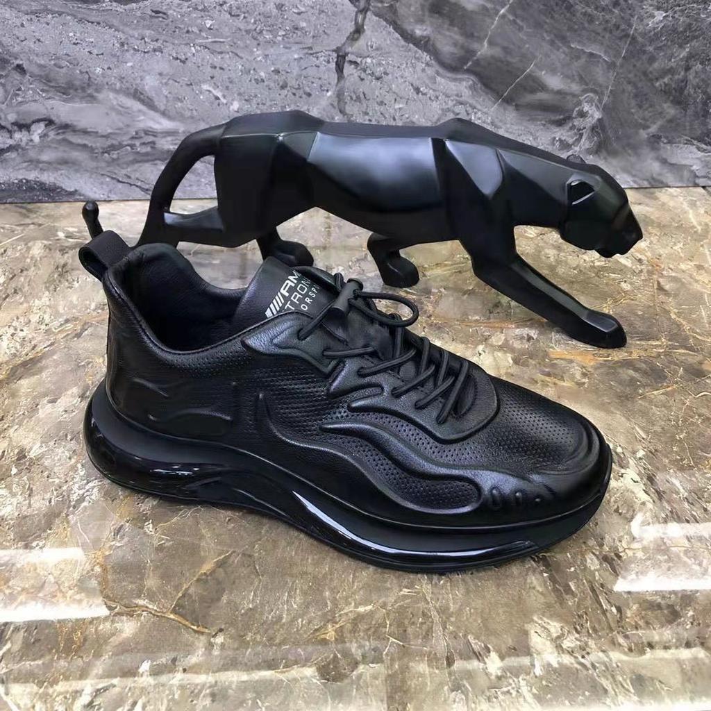 Spring and Autumn Large Size Men's Shoes Slope Heel Platform Fashion Casual Shoes