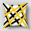 Nordic Yellow Black Abstract Geometric Line Printing Pattern Cushion Cover Home Living Room Sofa Decorative