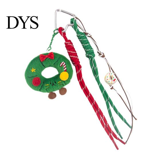Xmas Stocking Stuffers Christmas Santa Claus Bag Charm, Crochet Keychain Pendant with Faux Leather Star, Hanging Decor for Party Favors Charms