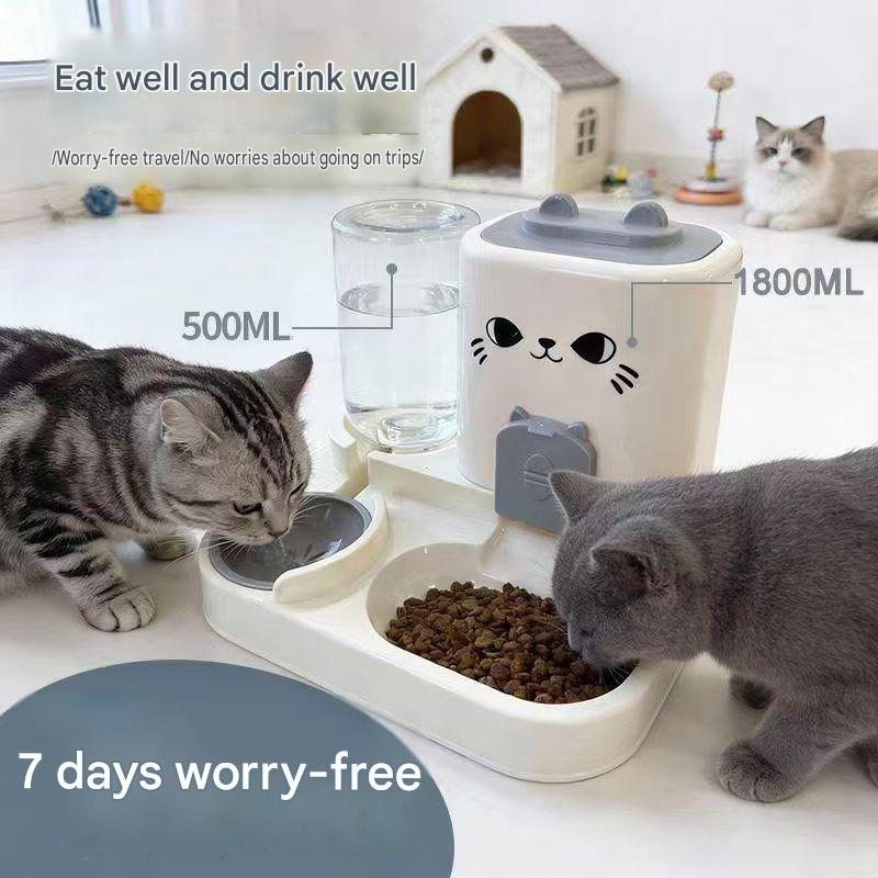Automatic pet feeder, cat bowl, dog bowl, cat food bowl, water dispenser, cat food bowl, dog pet supplies