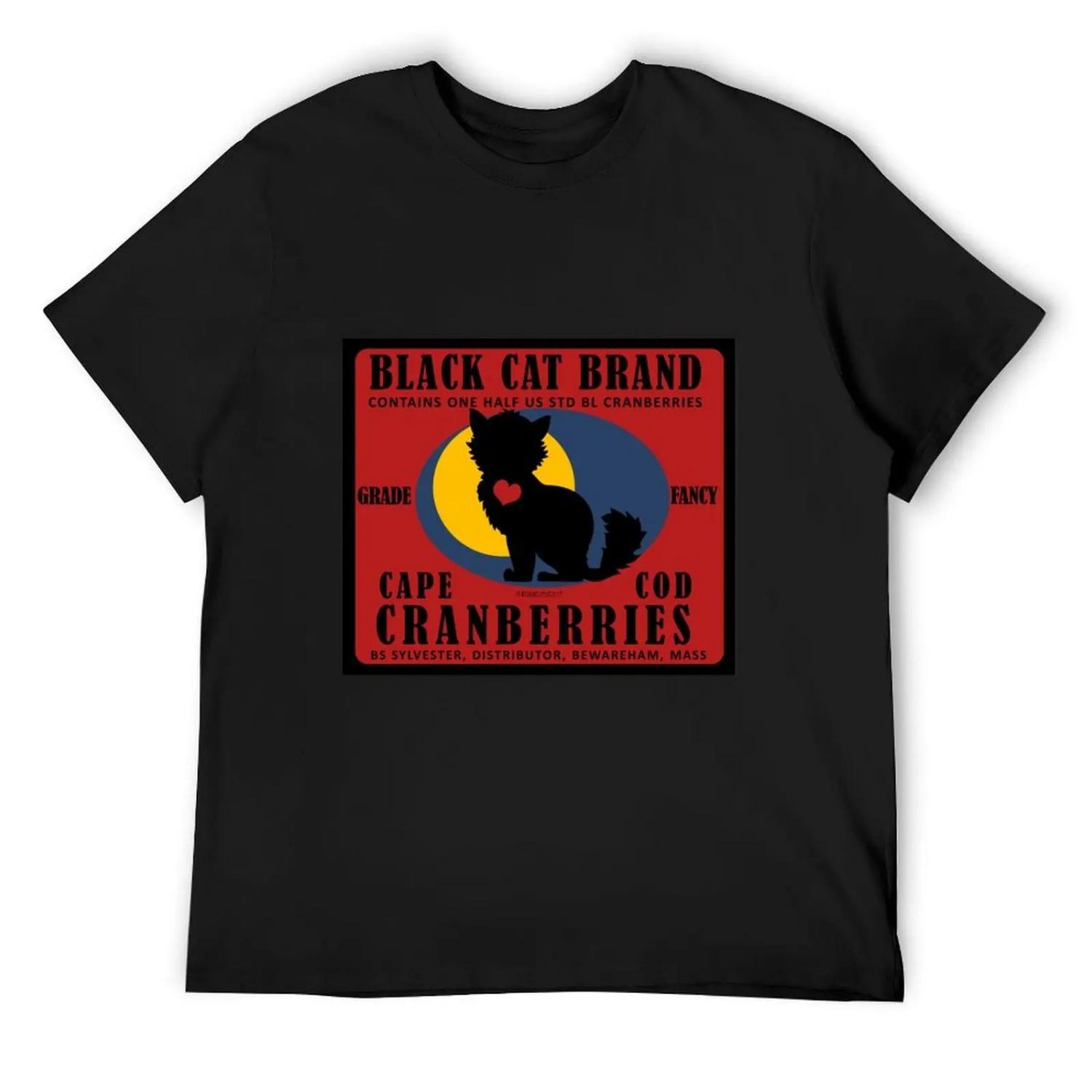 

Black Cat Brand Cranberry label T-Shirt custom shirt cute clothes men clothes XXXXXL чорний