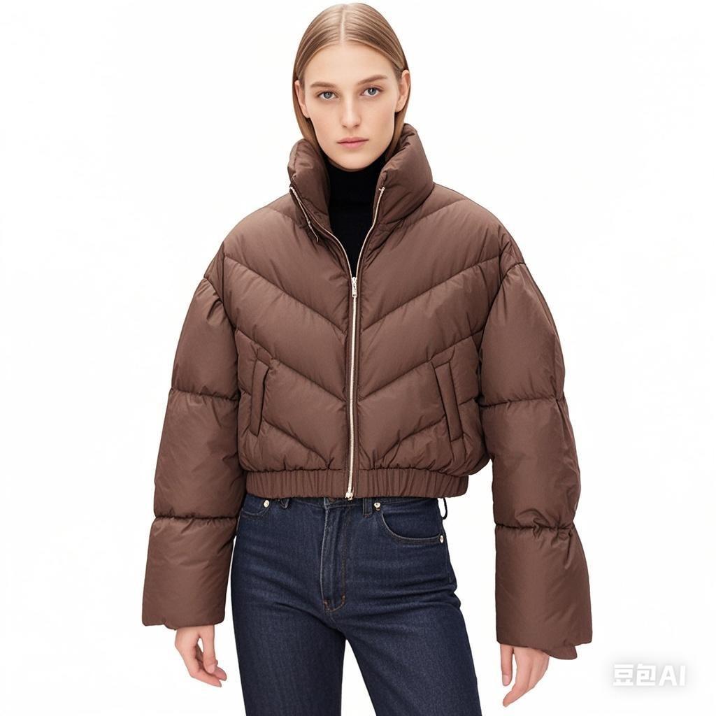European and American women's clothing autumn and winter new street fashion short jacket cotton coat