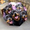 1 PC Automatic Folding Umbrella - Rottweiler Dogs Pattern, Portable & Foldable Design with 8 Ribs, Christmas Birthday Gifts