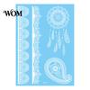 Eco-friendly Tattoo Sticker White Lace for Women, Temporary Face Body Skin-friendly Arm, Waterproof Fake Decal Wedding Party Festival Safe Tattoos