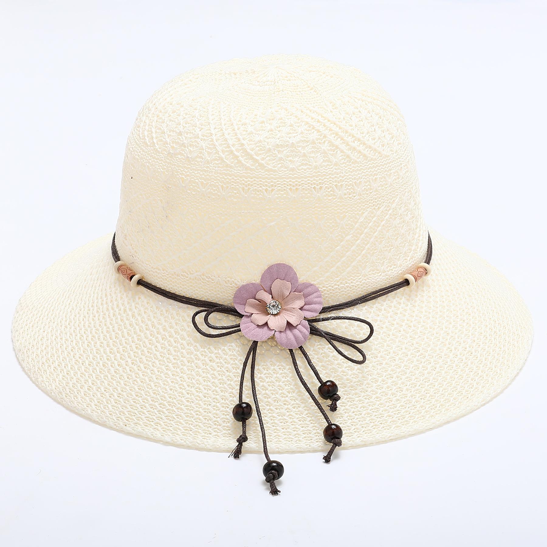 

Женская солнцезащитная пляжная кепка весна/лето, солнцезащитный козырек, соломенная шляпа с цветочным бантом, складная солнцезащитная шляпа one size