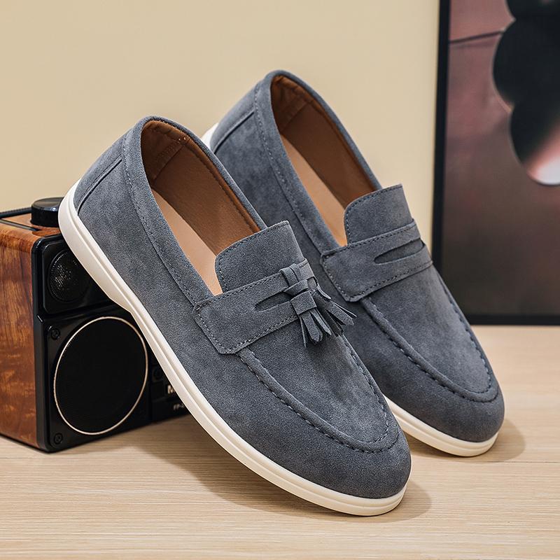 British Style Men Loafers Fashion Comfortable Men's Casual Shoes Breathable Lightweight Walking Sneakers Slip On Driving Flats