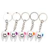 Fashion 5 Pcs Dental Teeth Shape Model Simulation Tooth Key Chain Cartoon Lovely Girls Gift Pendant Teeth Key Chain